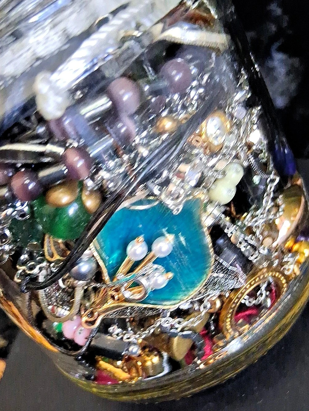 Assorted Multicolor Jewelry Lot in Jar